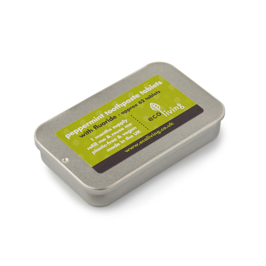 Eco Living Toothpaste Tablets Tin With Fluoride