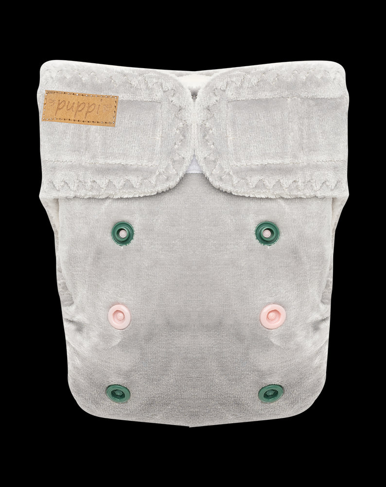 Puppi Mini Onesize *Super Slim* Fitted Nappy: Hook & Loop